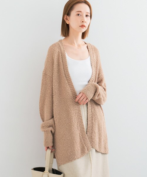 URBAN RESEARCH ROSSO（アーバンリサーチロッソ）の「透かし編みミドルカーディガン（カーディガン/ボレロ・レディース・gray/camel・FREE）」の20枚目の写真