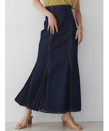 LAGUNAMOON | プリーツマーメイドデニムスカート(スカート)