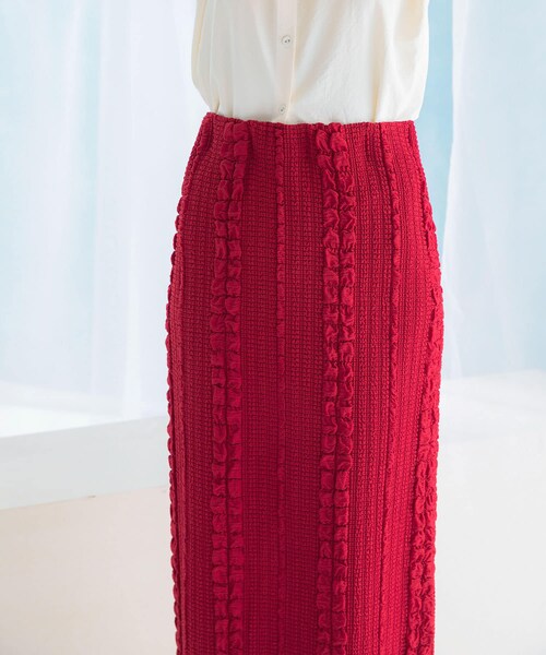 URBAN RESEARCH ROSSO（アーバンリサーチロッソ）の「ジャガードイージーストレートスカート（スカート・レディース・BLACK/RED・FREE）」の16枚目の写真