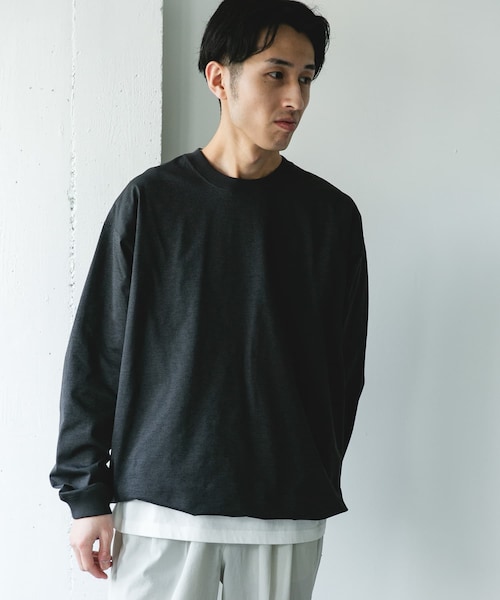 URBAN RESEARCH DOORS（アーバンリサーチドアーズ）の「『吸水速乾/接触冷感/イージーケア』クイックドライ ドロストロングスリーブTシャツ（Tシャツ/カットソー・メンズ・WHITE/GRAY/NVYxGRY/CHARCOAL・M/L）」の22枚目の写真