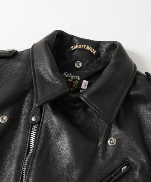 URBAN RESEARCH(アーバンリサーチ)の「SCHOTT 516UST ONE STAR NEW NAKED(ライダースジャケット・メンズ・010 BLK・38/40)」の7枚目の写真
