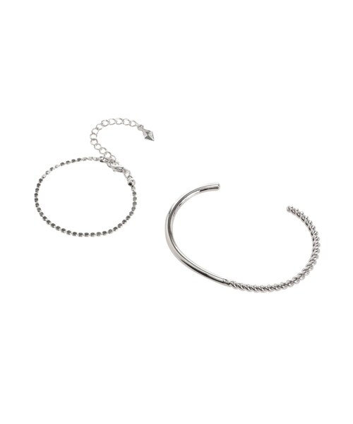 RESEXXY（リゼクシー）の「チェーンコンビブレス2点SET（ブレスレット・レディース・シルバー/ゴールド・F）」の2枚目の写真