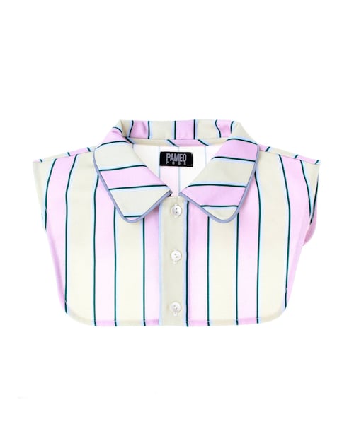 PAMEO POSE（パメオポーズ）の「STRIPE COLLAR（付け襟・レディース・ブラック/ピンク/グリーン・F）」の3枚目の写真