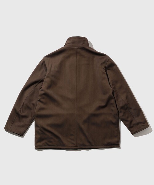 ADAM ET ROPE'（アダムエロペ）の「【AURALEE/オーラリー】REVERSIBLE WOOL TWISTED TWILL / SHEEP LEATHER HALF COAT（ダウンジャケット/コート・メンズ・ダークブラウン・3/4）」の14枚目の写真
