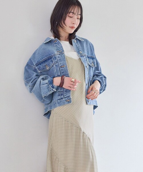 VIS(ビス)の「シアーチェックキャミワンピース(キャミソール・レディース・ブラック系/ベージュ系・F)」の17枚目の写真