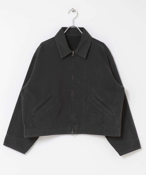 URBAN RESEARCH DOORS（アーバンリサーチドアーズ）の「FORK&SPOON　ガーメントダイツイルジップブルゾン（ブルゾン・レディース・IVORY/CHARCOAL・1）」の21枚目の写真