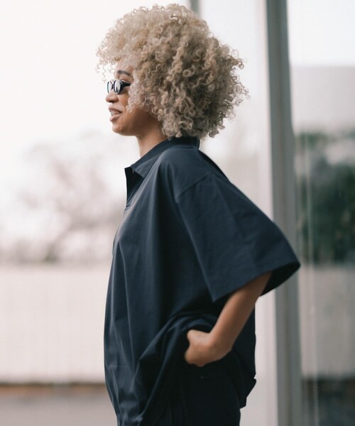 URBAN RESEARCH(アーバンリサーチ)の「Wide Dad BREEZY TECH ポロシャツ(ポロシャツ・メンズ・D.NAVY/BLACK・1/2)」の19枚目の写真