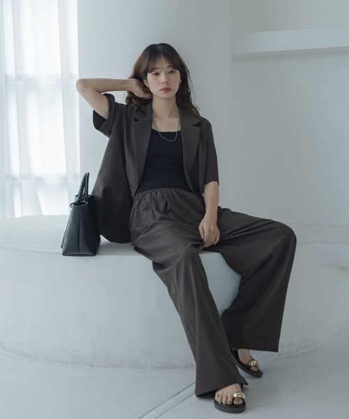 URBAN RESEARCH Sonny Label（アーバンリサーチサニーレーベル）の「ハイスペジャケットパンツセットアップ（セットアップ・レディース・オフ/チャコール・Free）」の14枚目の写真