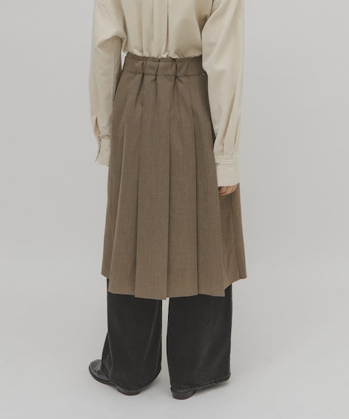 KBF（ケイビーエフ）の「プリーツミディスカート（スカート・レディース・CHARCOAL/BROWN・One）」の6枚目の写真