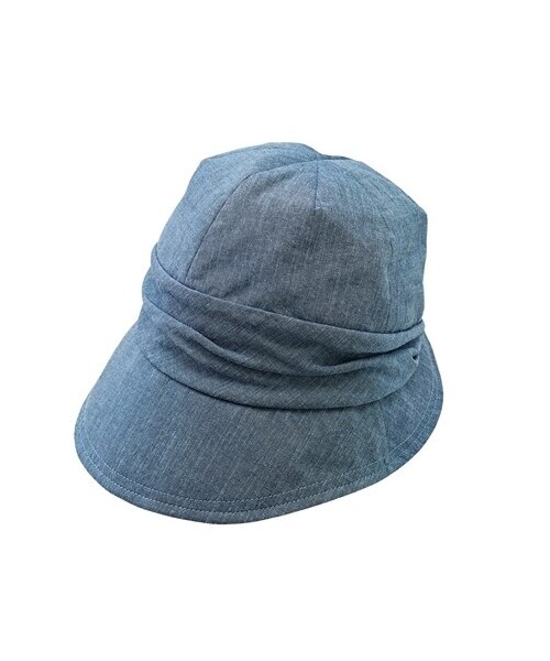 nissen（ニッセン）の「小顔魅せUVキャスケット（キャップ・メンズ・ブルー/グレー/アイボリー・Y）」の4枚目の写真