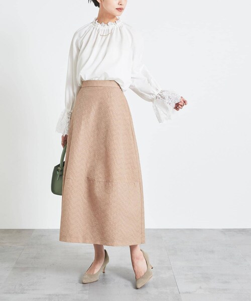 URBAN RESEARCH ROSSO（アーバンリサーチロッソ）の「シアージャガードフォルムスカート（スカート・レディース・BEIGE/BLACK・36/38）」の20枚目の写真