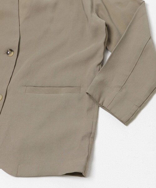 URBAN RESEARCH DOORS（アーバンリサーチドアーズ）の「ノーカラージャケット（テーラードジャケット・レディース・GREIGE/CHARCOAL・Free）」の9枚目の写真