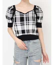 RESEXXY | ハートネックラグランニットトップス(ニット/セーター)