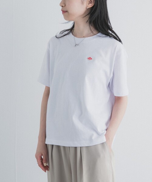 URBAN RESEARCH DOORS（アーバンリサーチドアーズ）の「DANTON　SHORT T-SHIRTS（Tシャツ/カットソー・レディース・WHITE/COALGREY/GREIGE・S）」の4枚目の写真