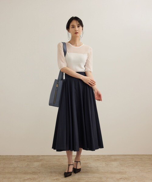 ROPE'（ロペ）の「シアーリブニット/洗える（ニット/セーター・レディース・ブラック/ホワイト/ピンク・F）」の19枚目の写真