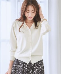 7days Life Styling | 【ひんやり接触冷感】抜け感Ｖネックカーディガン（ＵＶカット・毛玉防止）(カーディガン/ボレロ)