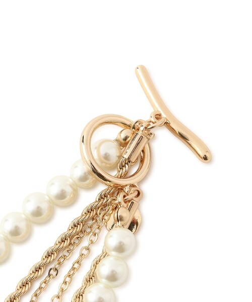 VIS（ビス）の「ガラスパール3連ネックレス（ネックレス・レディース・ゴールド/シルバー・F）」の13枚目の写真