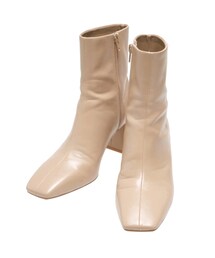 LAGUNAMOON | ミニマルスクエアヒールショートブーツ(ブーツ)