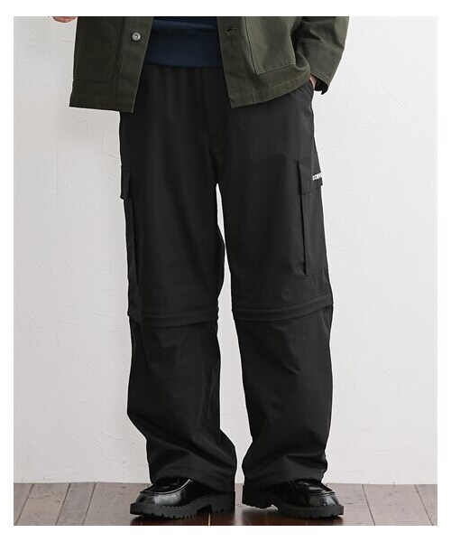 nissen（ニッセン）の「2WAYカーゴパンツ　CONVERSE（コンバース）（パンツ・メンズ・カーキ/ブラック・M/L/LL）」の4枚目の写真