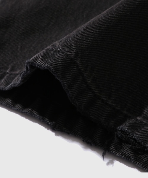 ADAM ET ROPE'（アダムエロペ）の「【CODA/コーダ】BLACK WASHED DISTRESSED BREAK CUT WIDE STRIGHT JEANS（デニムパンツ・メンズ・ブラック・0/1/2）」の13枚目の写真