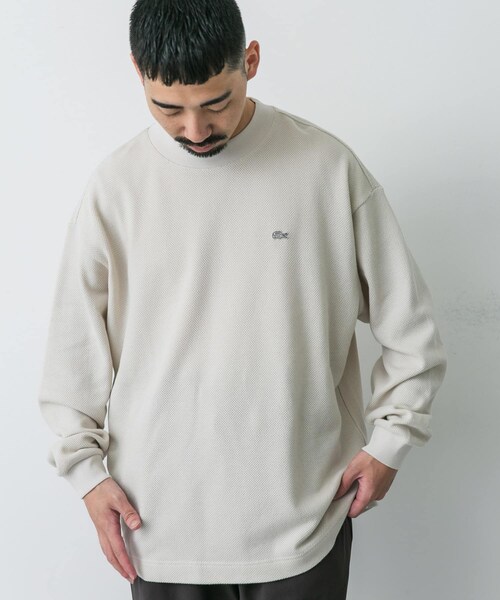 URBAN RESEARCH DOORS(アーバンリサーチドアーズ)の「『別注』LACOSTE×DOORS thick pique mock long-sleeve(Tシャツ/カットソー・メンズ・HAMMAM/ABINE/OPIUM・3/4/5)」の6枚目の写真