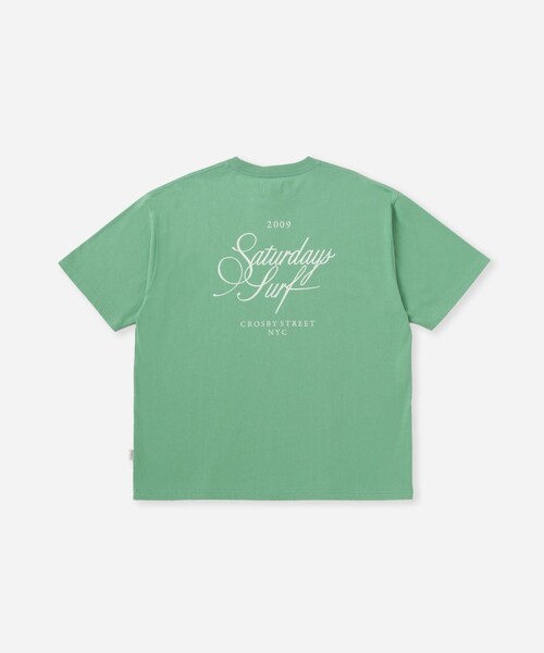 Saturdays NYC(サタデーズ ニューヨークシティ )の「Cursive Saturdays Surf Relaxed SS Tee(Tシャツ/カットソー・レディース・ホワイト/ブラウン/キミドリ・L/M/S/XL/XS)」の21枚目の写真