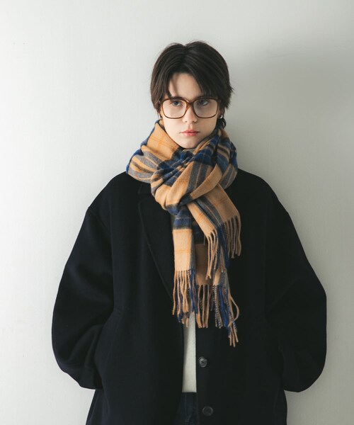 URBAN RESEARCH（アーバンリサーチ）の「ウールカシミヤストール（ストール/ショール・レディース・IVORY/RED/BEIGECHECK/GREENCHECK・-）」の17枚目の写真