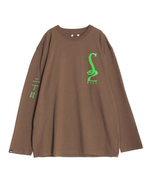 PAMEO POSE（パメオポーズ）の「二丁目Tシャツ（Tシャツ/カットソー・レディース・ホワイト/ブラック/ブラウン・F）」の3枚目の写真