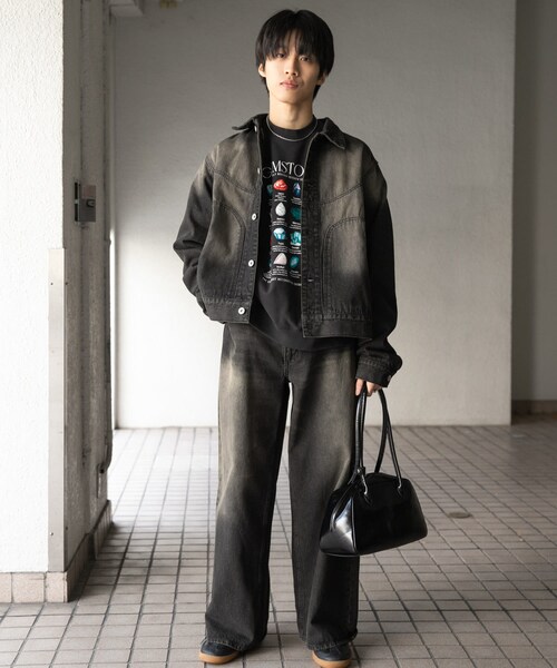 SENSE OF PLACE by URBAN RESEARCH(センスオブプレイスバイアーバンリサーチ)の「『ユニセックス』『セットアップ対応』ヴィンテージライクデニムブルゾン(デニムジャケット・メンズ・D.INDIGO/BLACK・M/L)」の11枚目の写真