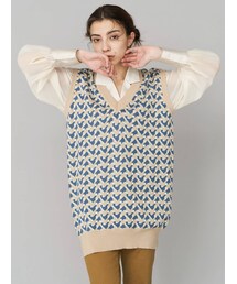 EVRIS | ジオメトリックパターンニットベスト(ニット/セーター)