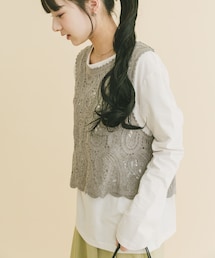 ITEMS URBANRESEARCH | カギバリニット×ロングTシャツ(Tシャツ/カットソー)