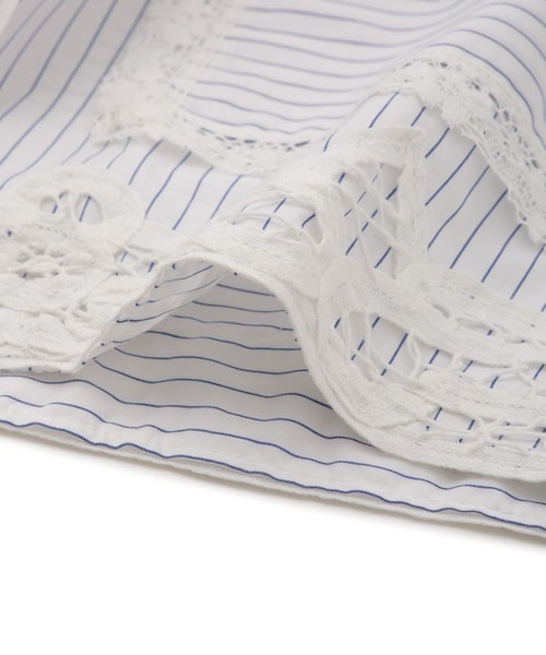 ADAM ET ROPE'（アダムエロペ）の「【J'aDoRe・一部店舗限定】【EENK（インク）】Lace Trim Shirts with Pocket（シャツ/ブラウス・レディース・ホワイト系/ブルー系・S）」の22枚目の写真