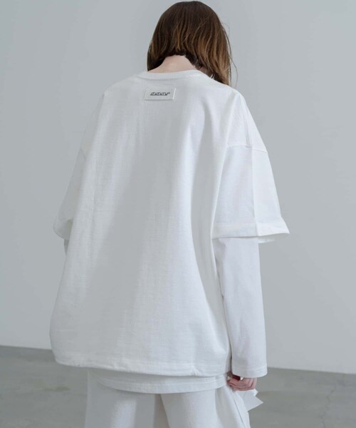 URBAN RESEARCH（アーバンリサーチ）の「dDdDdDd　BIG DRAWSTRING SHORT-SLEEVE T-SHIRTS（Tシャツ/カットソー・メンズ・WHITE/BLACK/NAVY/M.GRAY・S/M/L/XL/XXL）」の6枚目の写真