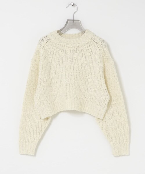 URBAN RESEARCH（アーバンリサーチ）の「バルキーブークレニット（ニット/セーター・レディース・OFF WHITE/PINK/BLACK MIX・Free）」の16枚目の写真