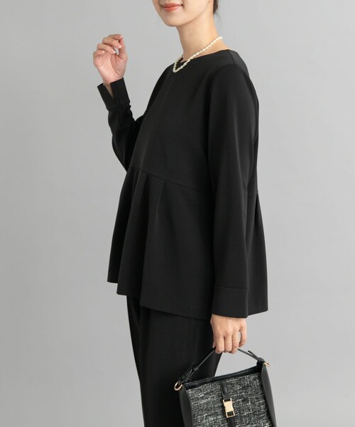 URBAN RESEARCH DOORS（アーバンリサーチドアーズ）の「ペプラムトップスセットアップ（セットアップ・レディース・NAVY/GREGE/BLACK・S/M）」の10枚目の写真