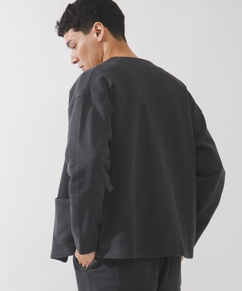 URBAN RESEARCH Sonny Label（アーバンリサーチサニーレーベル）の「スウェットVネックカーディガン（スウェット・メンズ・チャコール/ネイビー・M/L）」の7枚目の写真
