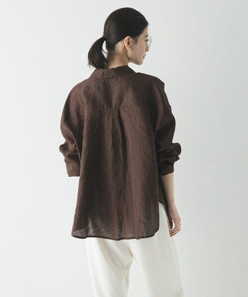 URBAN RESEARCH(アーバンリサーチ)の「リネン2WAYシャツ(シャツ/ブラウス・レディース・PINKSTRIPE/BROWN/BEIGE/BLUESTRIPE/WHITE/BEG STRIPE・Free)」の21枚目の写真