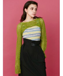 EVRIS | メッシュショートニットトップス(ニット/セーター)