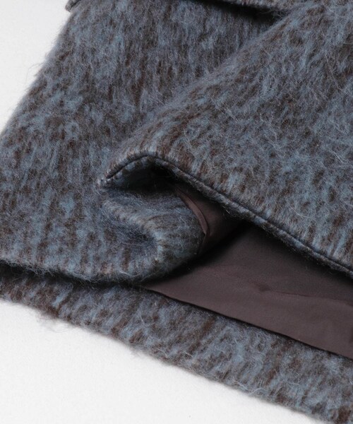 KBF（ケイビーエフ）の「シャギーテーラードジャケット（テーラードジャケット・レディース・CHARCOAL/BLUE MIX/MOCHA・One）」の17枚目の写真