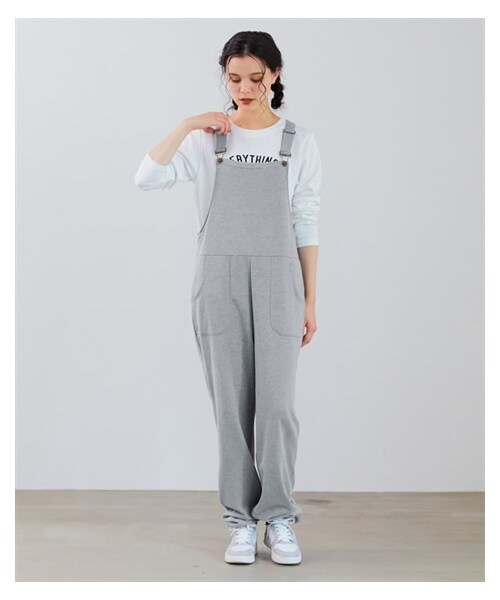 nissen（ニッセン）の「大きいサイズカットソーオールインワン（オールインワン・サロペット・レディース・杢グレー/黒/キャラメルブラウン・L/LL/3L/4L/5L/6L/8L/10L）」の14枚目の写真