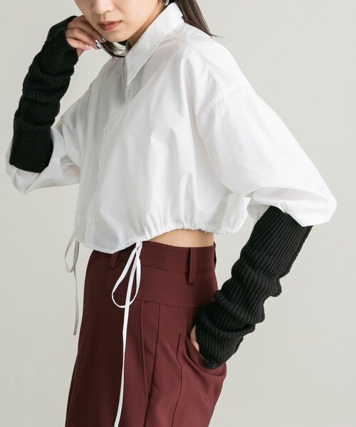 KBF（ケイビーエフ）の「スリットリブアームウォーマー（ベルト・レディース・BEIGE/CHARCOAL/CAMEL・one）」の8枚目の写真