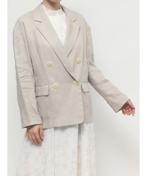 MERCURYDUO（マーキュリーデュオ）の「リネンジャケット（テーラードジャケット・レディース・チャコールグレー/ブラウン/ベージュ・S/M）」の14枚目の写真