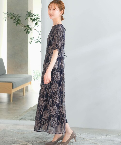 URBAN RESEARCH ROSSO（アーバンリサーチロッソ）の「kaene　配色レースエプロンドレス（ワンピース・レディース・pink beige/navy/purple・36/38）」の22枚目の写真