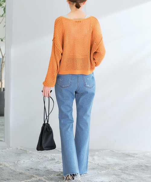URBAN RESEARCH ROSSO（アーバンリサーチロッソ）の「NEEDBY heritage　BARBARA BOOT CUT DAMAGED（デニムパンツ・レディース・DAMAGELBLU・24/25/26）」の9枚目の写真