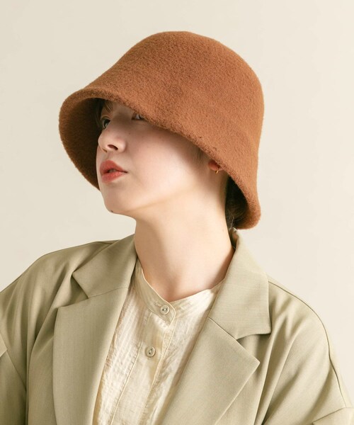 KBF（ケイビーエフ）の「シャギーベルHAT（ハット・レディース・BLACK/YEL BEIGE/BROWN・one）」の10枚目の写真