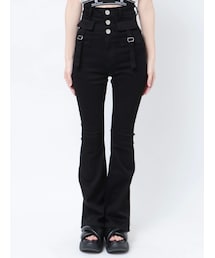 EMODA | カーゴディテールハイウエストフレアパギンス(デニムパンツ)