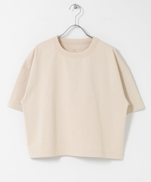 EKAL（エカル）の「DRY OUT SHORT LENGTH T-SHIRTS（Tシャツ/カットソー・レディース・ホワイト/アイボリー/ピンク/チャコール・One）」の13枚目の写真