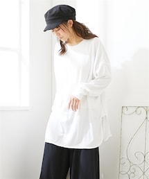 nissen | 【産前・産後　授乳服】裾ラウンド　マタニティ長袖プルオーバー(マタニティウェア/グッズ)