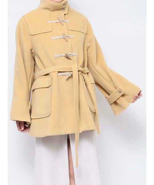 dazzlin（ダズリン）の「ミドルフレアダッフルコート（ダッフルコート・レディース・アイボリー/キャメル/ベージュ/イエロー/グリーン・F）」の11枚目の写真