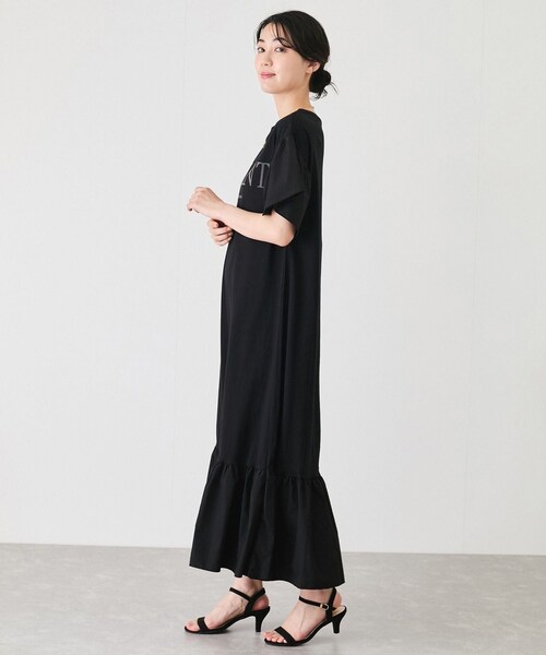 Jayro（ジャイロ）の「フロッキーロゴドッキングワンピース（ワンピース・レディース・ブラック/グレー/ネイビー・M）」の11枚目の写真